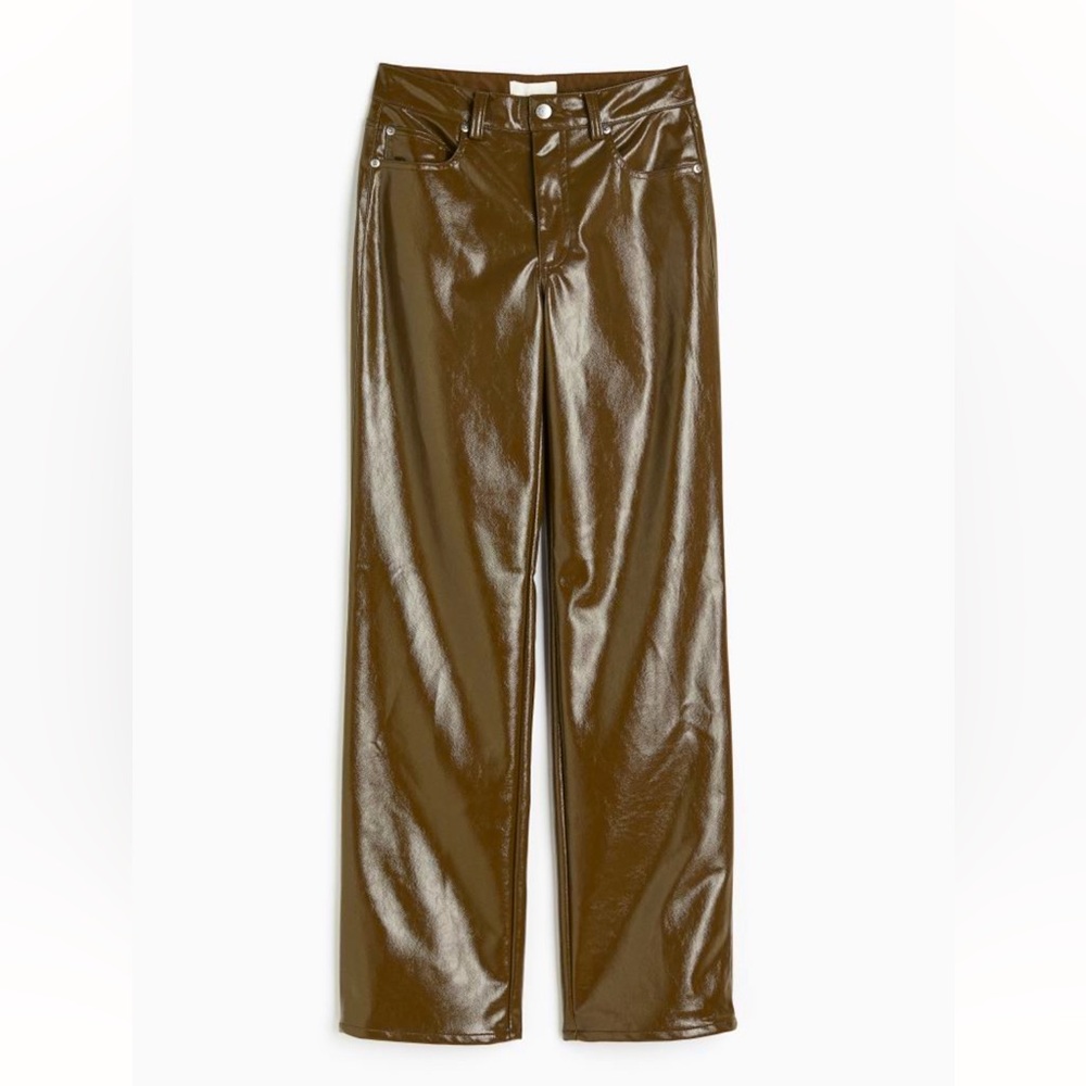 Dark Khaki Coated Pants